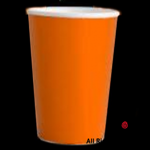 VASO POLIPAPEL 240CC NARANJA FLUO X 8